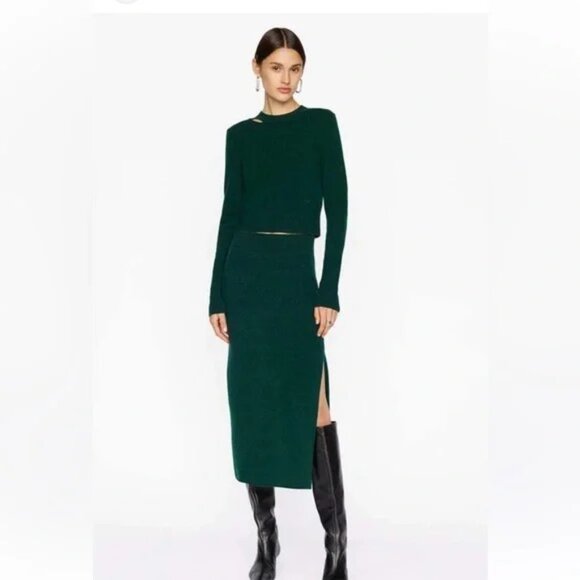 Frame Cashmer Dark Green Sweater - Picture 1 of 10